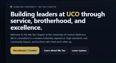 Fraternity Organization Website