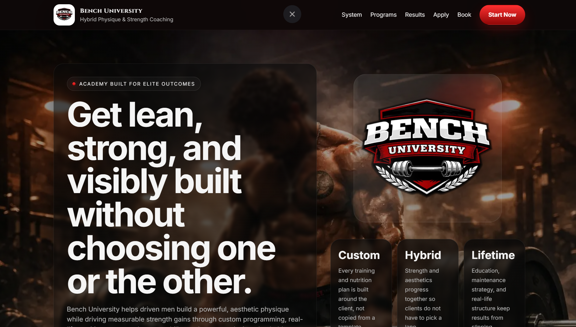 Selected custom website design build preview